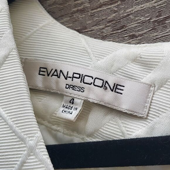 NWT Evan Picone Paris Chic Ivory dress size 4 - Picture 5 of 14